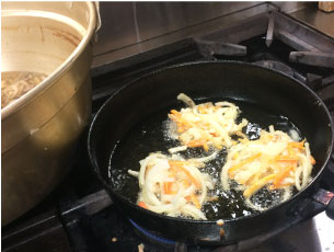 かき揚げ作り